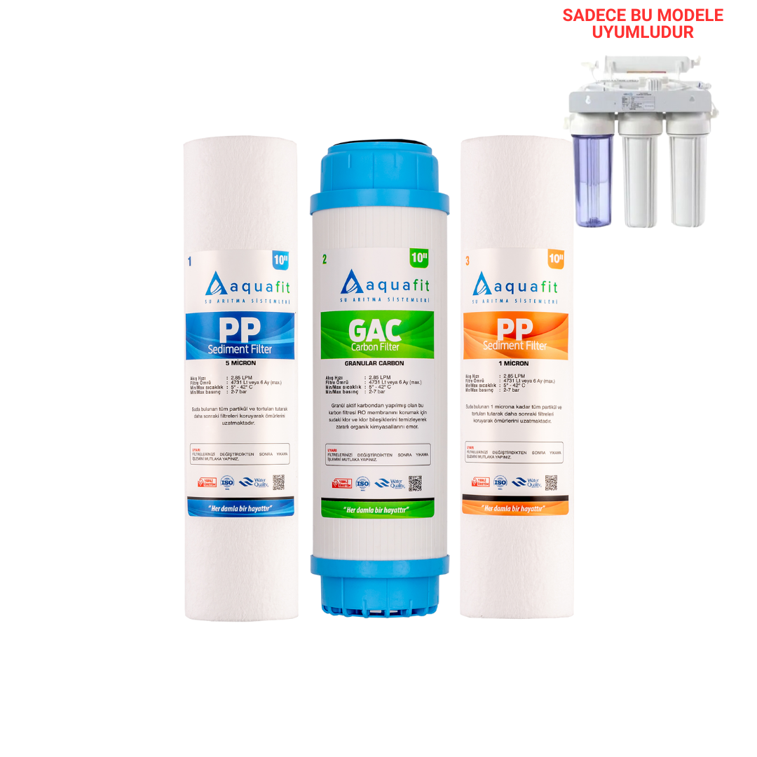 Açık Kasa Su Arıtma Cihazı 3'lü Su Arıtma Ön Filtresi