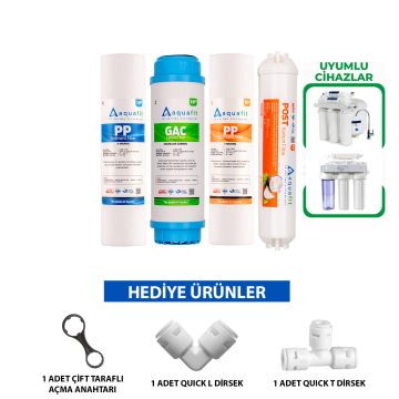Açık Kasa Su Arıtma Cihazı 4'lü Filtre Seti