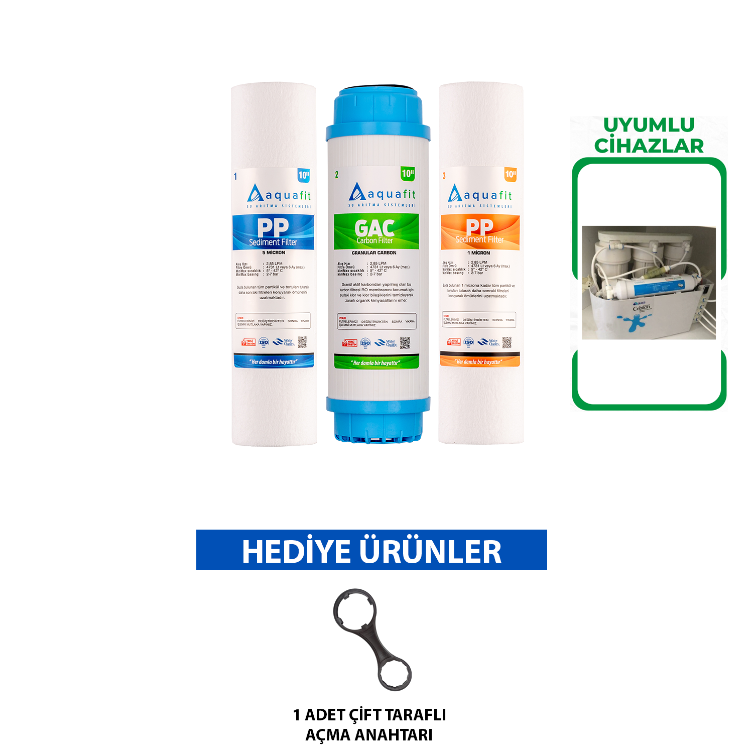 İhlas Aura Cebilon Compact 101 Mc 3'lü Filtre