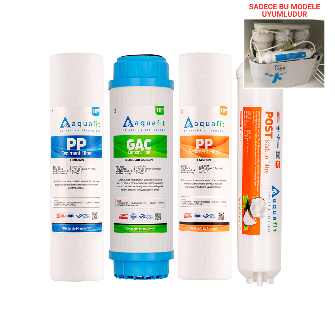 İhlas Aura Cebilon Compact 101 Mc Su Arıtma Cihazı 4'lü Filtre (Silver ve Platinum Uyumlu Değildir)