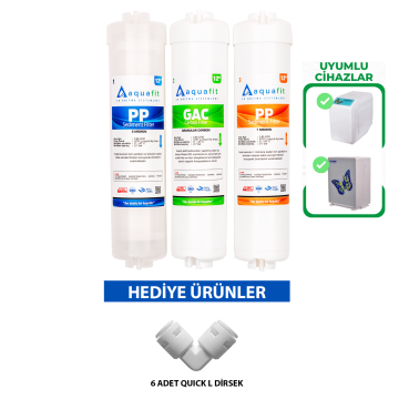 Hyundai Su Arıtma Cihazı Hnd-35 ve Hw-100 Up Uyumlu 3’lü Filtre Seti