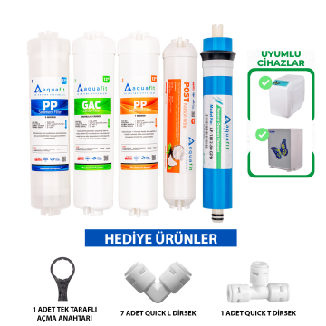 Hyundai Su Arıtma Cihazı Hnd-35 ve Hw-100 Up Uyumlu 5’li Filtre Seti