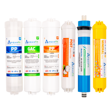 Kapalı Kasa Su Arıtma Cihazı İki Tarafı Çubuklu 6'lı Filtre Seti