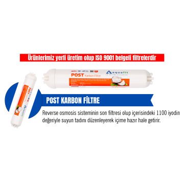 Post Karbon Tatlandırıcı Filtre Su Arıtma Cihazı Filtresi (TÜM CİHAZLARLA UYUMLUDUR)