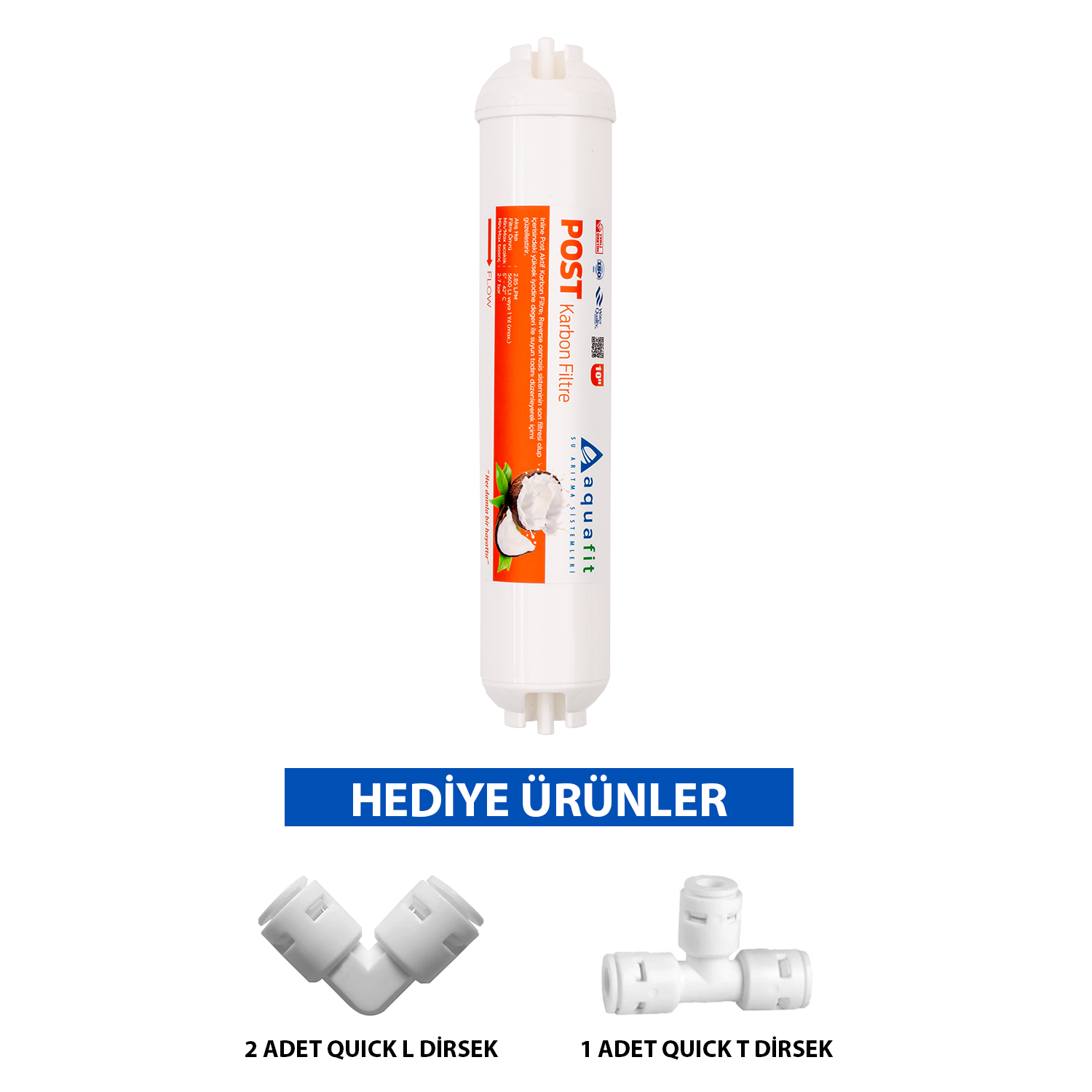 Post Karbon Tatlandırıcı Filtre Su Arıtma Cihazı Filtresi (TÜM CİHAZLARLA UYUMLUDUR)