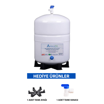 Su Arıtma Cihazı 8 Lt. Aquafit Paslanmaz Metal Tank - Tank Vanası ve Tank Ayağı Hediyeli