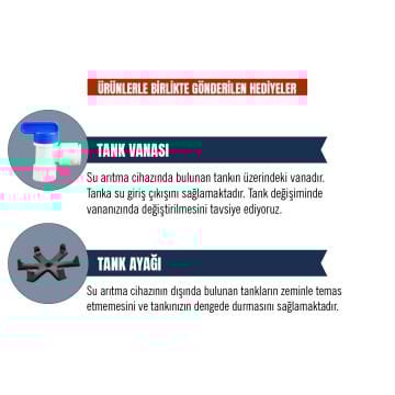 Su Arıtma Cihazı 8 Lt. Aquafit Paslanmaz Çelik Tank - Tank Vanası ve Tank Ayağı Hediyeli