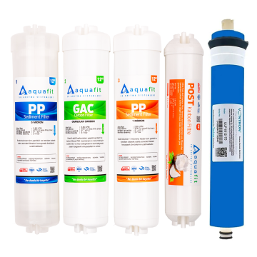 Kapalı Kasa Su Arıtma Cihazı Iki Tarafı Çubuklu 5'li Filtre Seti - Orijinal Qr Kodlu Vontron Membranlı