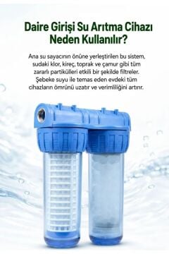 Silifoz Filtreli Kireç Ve Tortu Önleyici - 2'li Daire Ve Bina Girişi Su Arıtma Cihazı